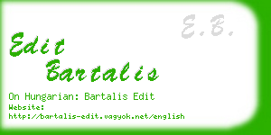 edit bartalis business card